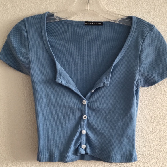 Brandy Melville Tops - Brandy Melville powder blue t shirt